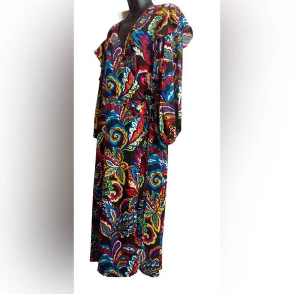 NY & Co PRINT WRAP DRESS XXL PIT TO PIT 20”-21” LENGTH 45” RETAIL $80 NWT - Picture 7 of 7